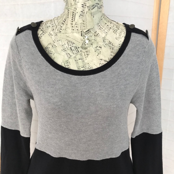 rag & bone Two-Tone Gray and Black Sweater Dress - Picture 2 of 8